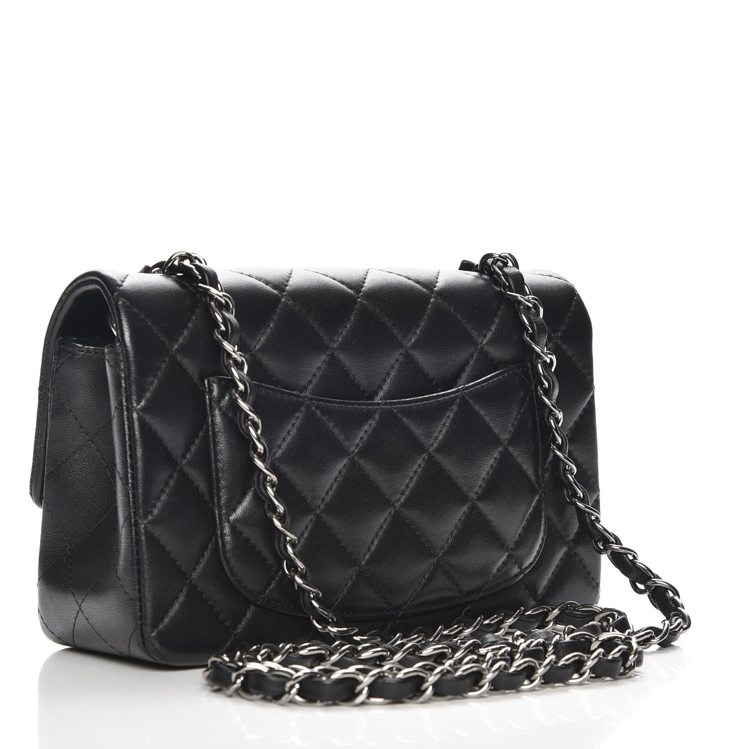 Chanel Lambskin Quilted Mini Rectangular Flap Black 3 of 8