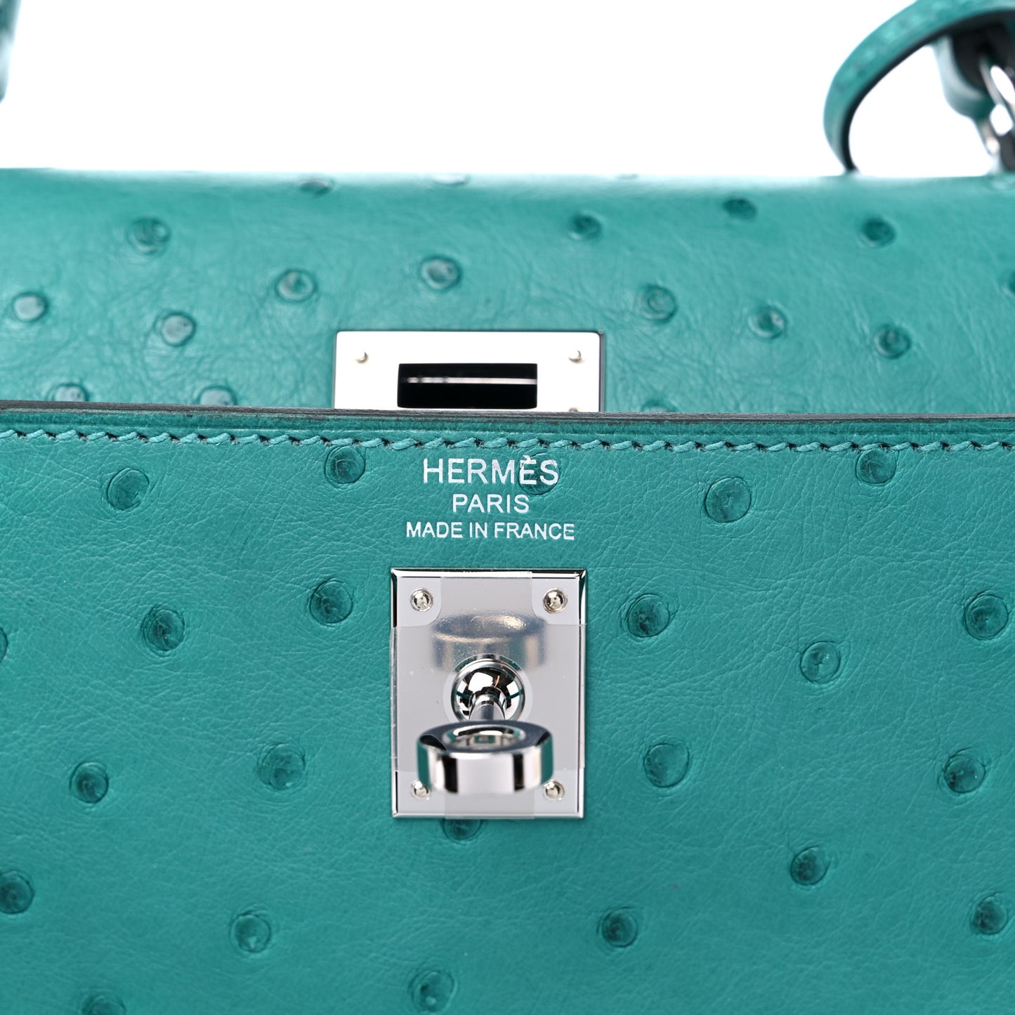 Ostrich Kelly Sellier 25 Vert Verone