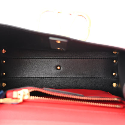 Valentino Garavani Grainy Calfskin Small VSling Top Handle Bag Rouge Pur Cerise 5 of 9