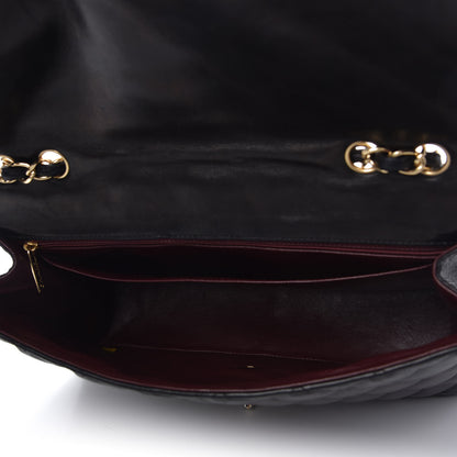 Chanel Lambskin Quilted Jumbo Single Flap Black 5 of 12