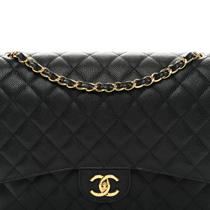 Chanel Caviar Quilted Maxi Double Flap Black 8 of 10