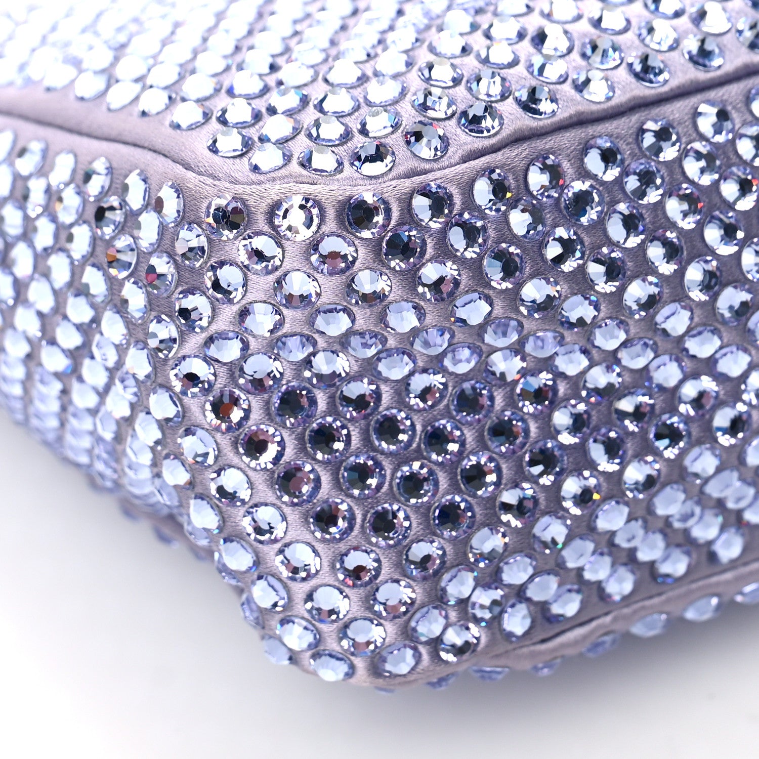 Prada Satin Crystal Mini Re-Edition 2000 Bag Glicine 7 of 8