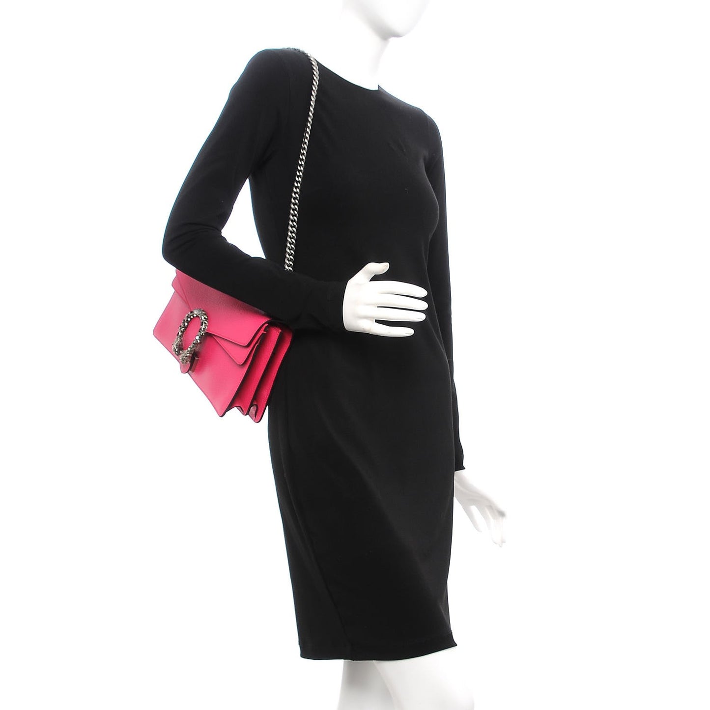 Dollar Calfskin Small Dionysus Shoulder Bag Box Pink