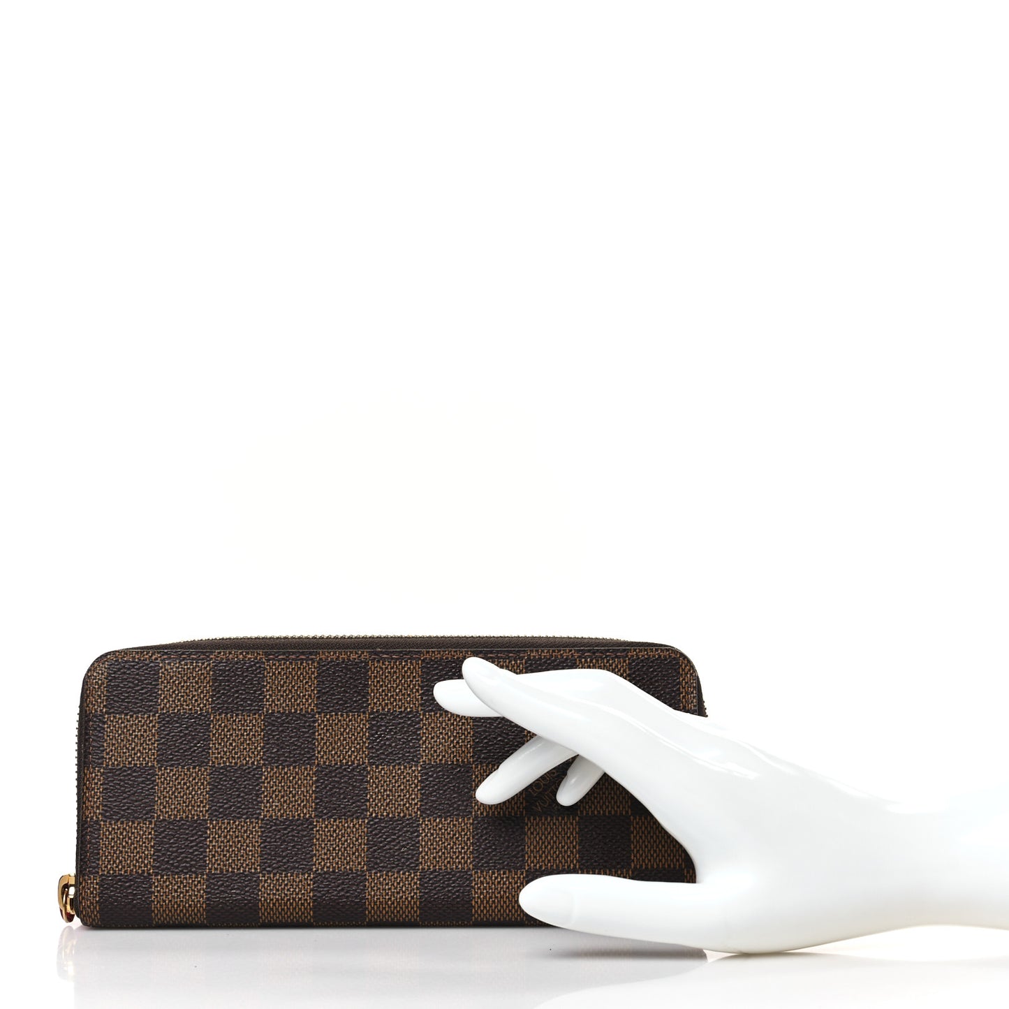 Damier Ebene Clemence Wallet Cherry