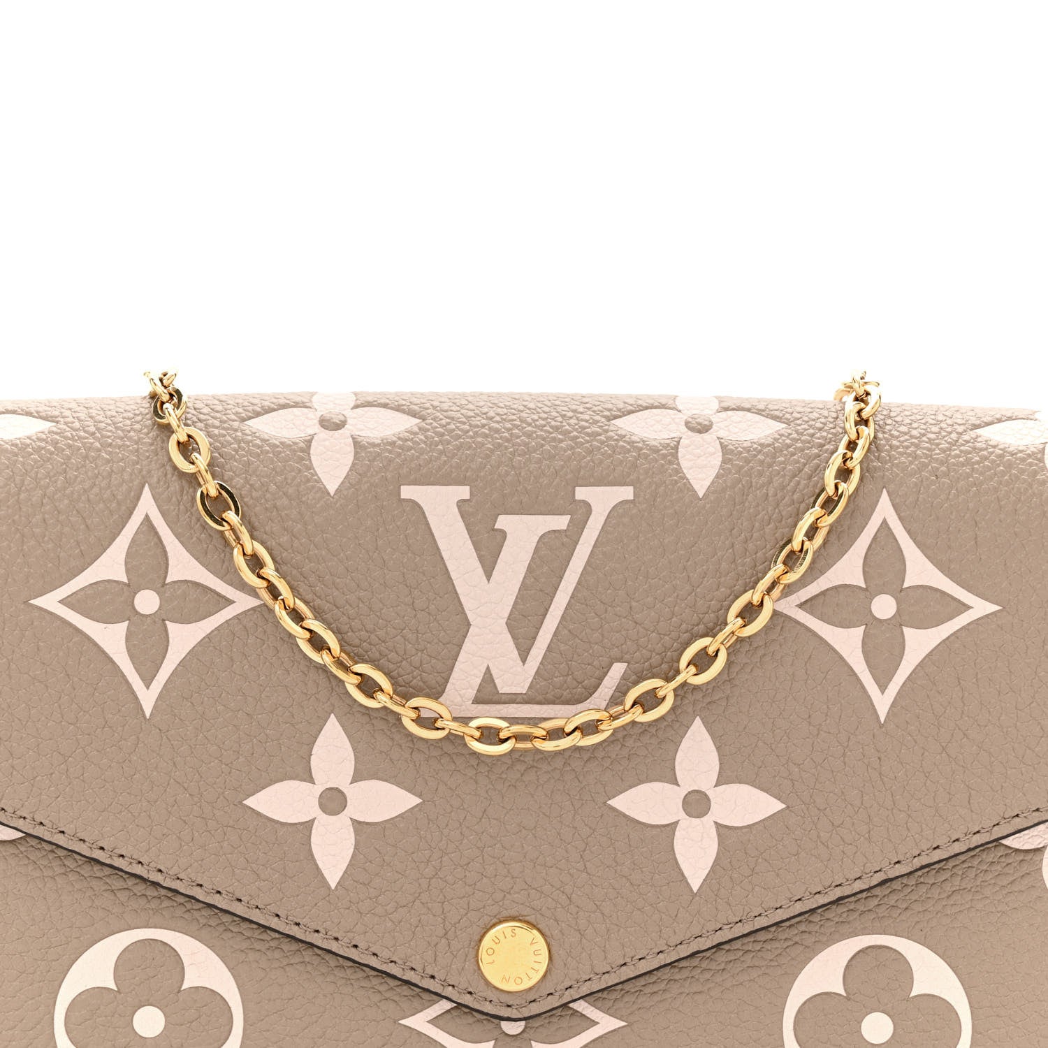 Louis Vuitton Empreinte Monogram Giant Felicie Pochette Tourterelle Creme 8 of 12