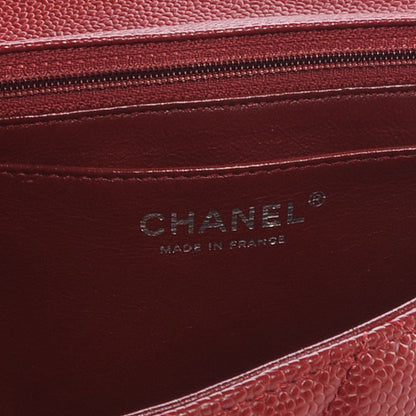 Chanel Caviar Jumbo Single Flap Red 6 of 7