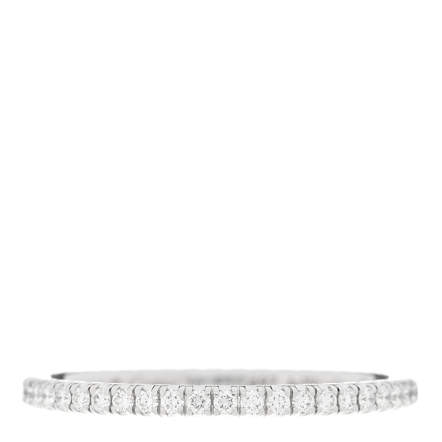 18K White Gold Diamond 1.5mm Étincelle de Cartier Wedding Band Ring 50 5.25