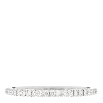 Cartier 18K White Gold Diamond 1.5mm Étincelle de Cartier Wedding Band Ring 50 5.25 1 of 4