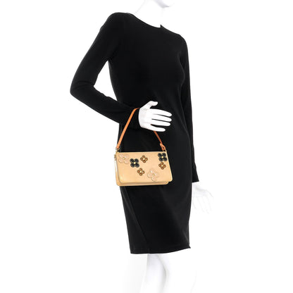 Louis Vuitton Vernis Lexington Fleurs Pochette Beige 2 of 8