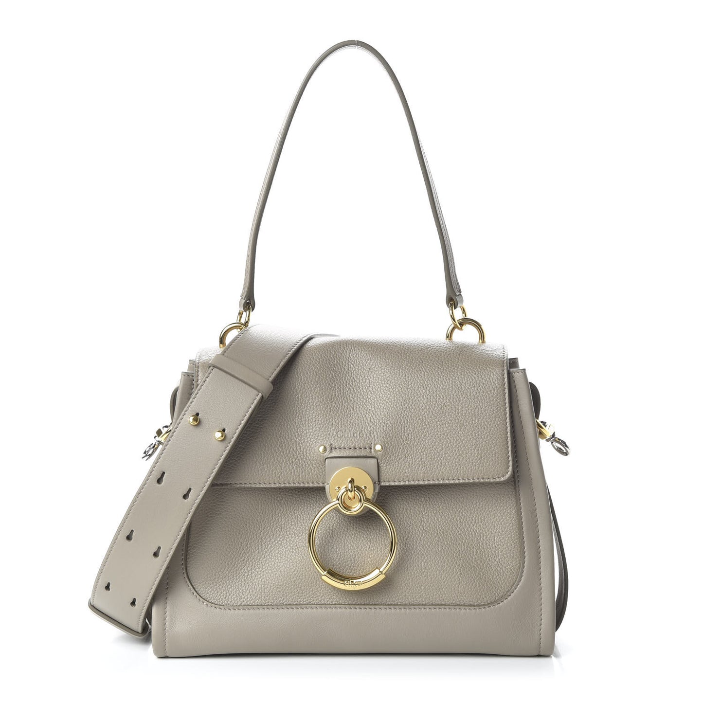 Calfskin Small Tess Day Bag Motty Grey