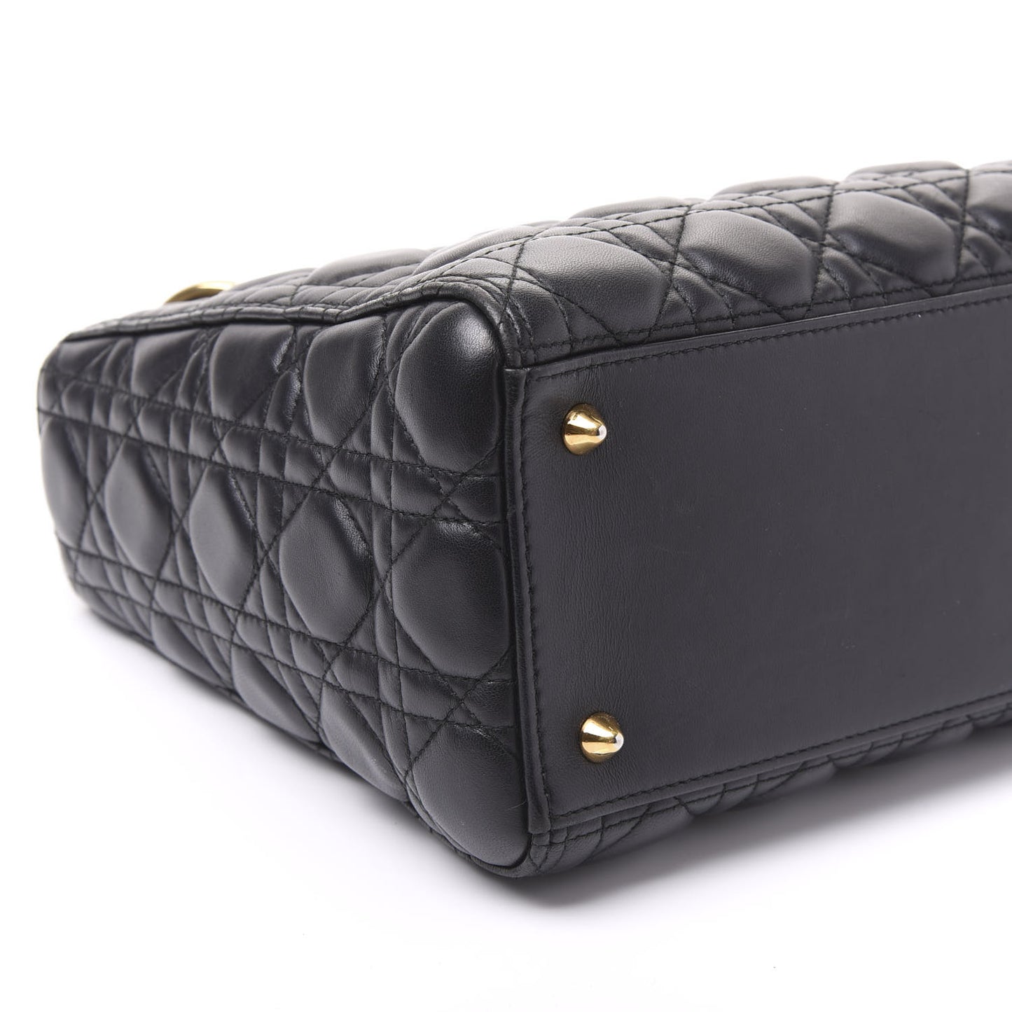 Lambskin Cannage Medium Lady Dior Black