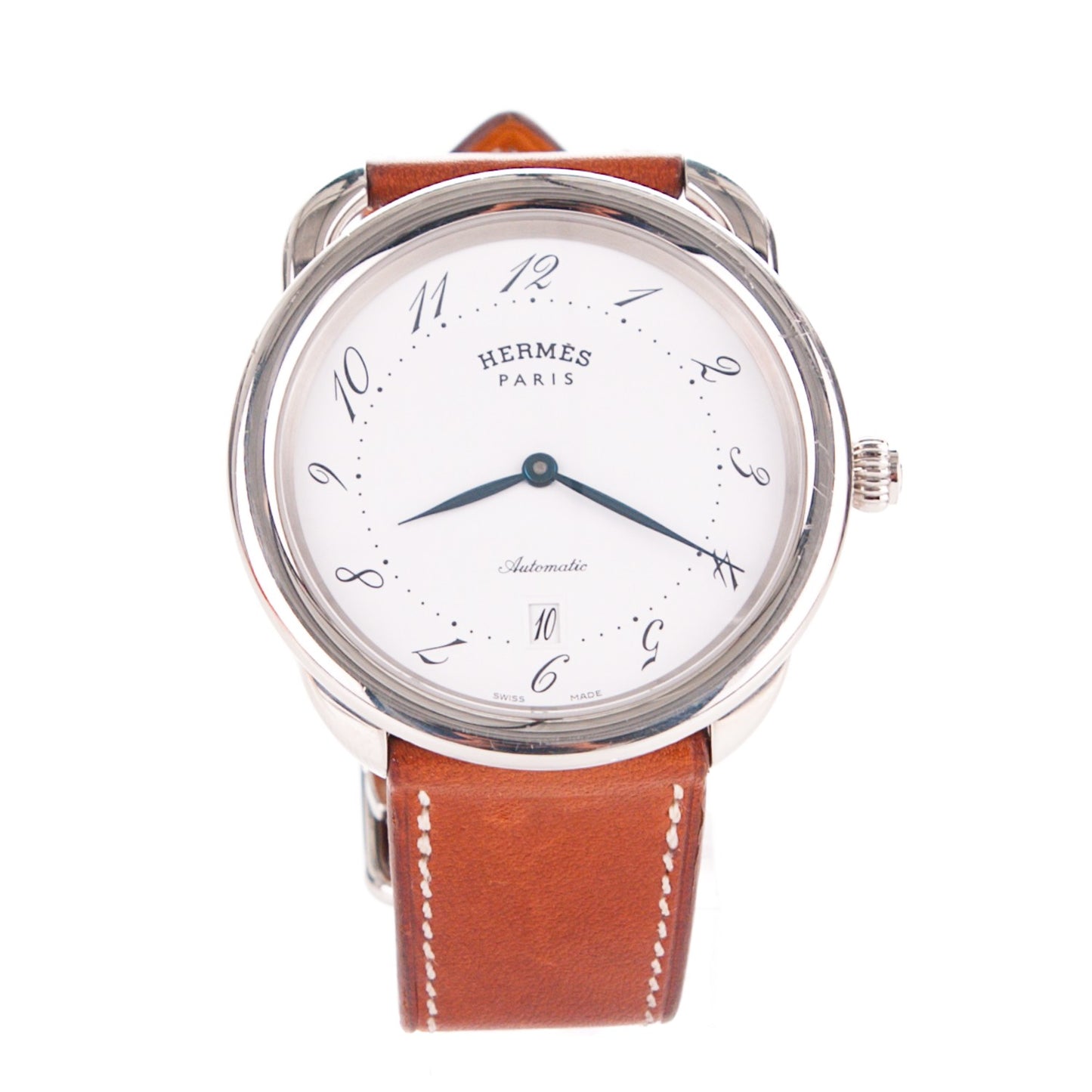 Stainless Steel Barenia 41mm Arceau Quartz Watch Fauve