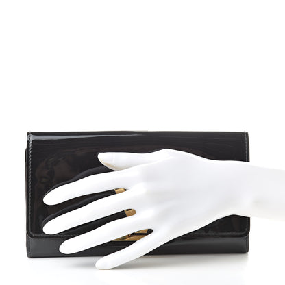 Louis Vuitton Patent Louise Wallet Black 2 of 7