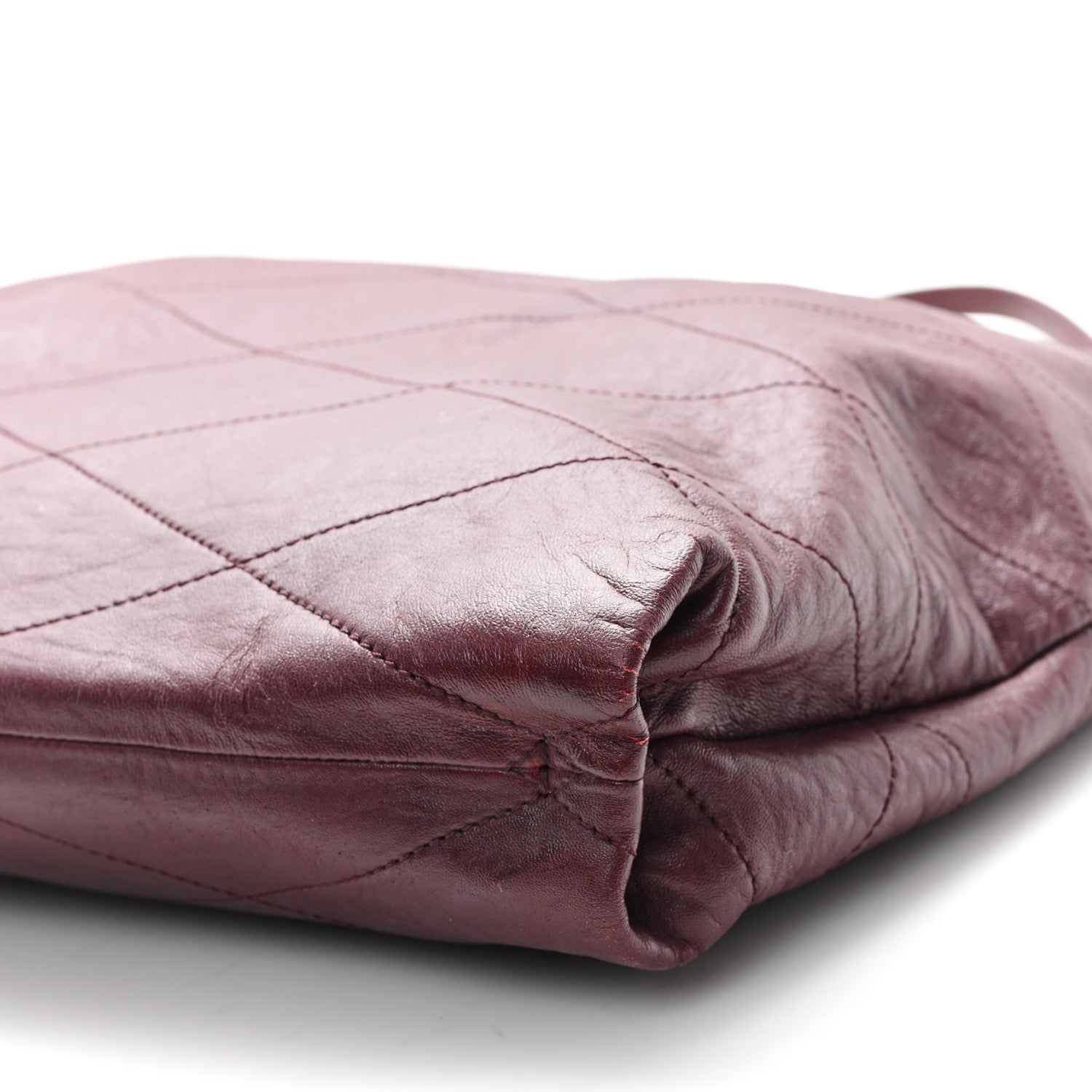 Lanvin Lambskin Quilted Carry Me Tote Burgundy 9 of 9