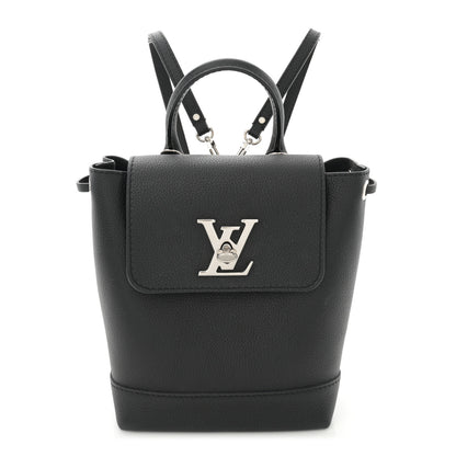 Louis Vuitton Calfskin Lockme Mini Backpack Black 1 of 11