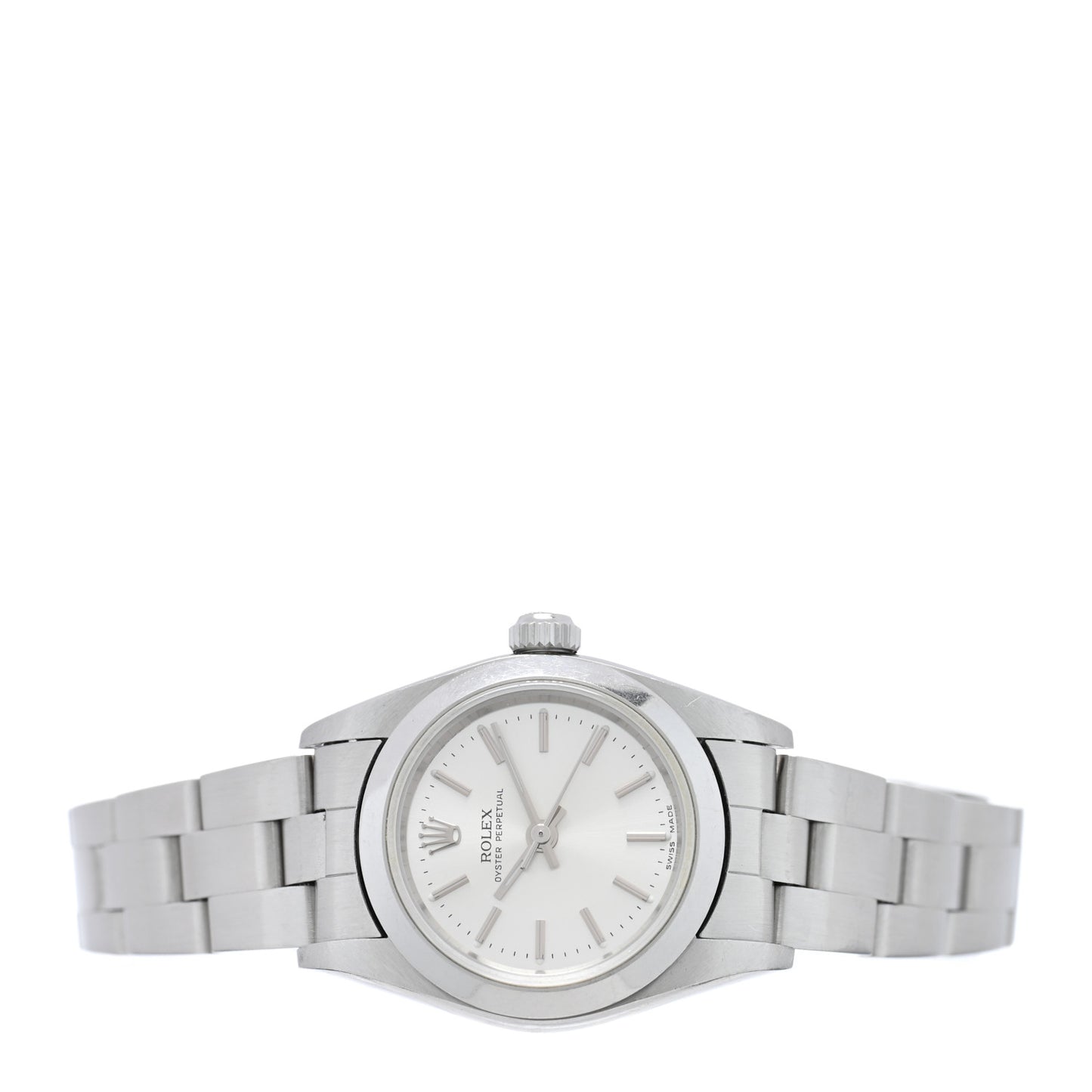 Stainless Steel 24mm Oyster Perpetual Watch Silver 76080