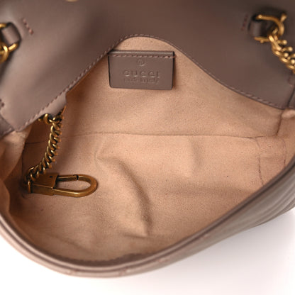 Gucci Calfskin Matelasse Super Mini GG Marmont Shoulder Bag Porcelain Rose 5 of 11