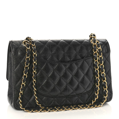 Chanel Caviar Quilted Medium Double Flap Black 2 of 12