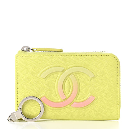 Chanel Caviar Key Holder Case Light Pink Light Green 1 of 8
