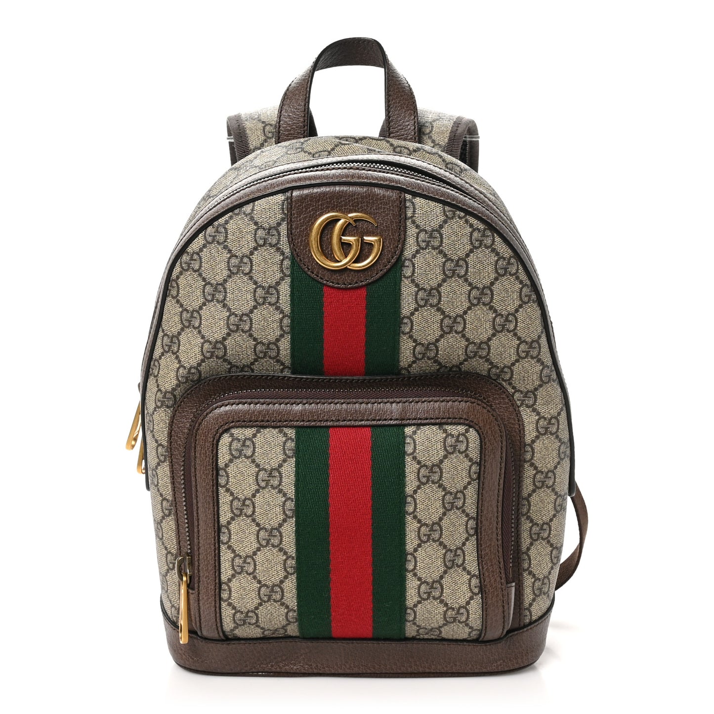 GG Supreme Monogram Calfskin Web Small Ophidia Day BackpacK Beige Ebony New Acero
