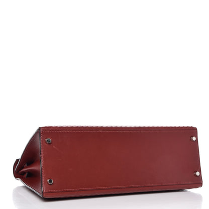 Hermes Barenia Sellier Waffle Kelly 35 Rouge H 4 of 34