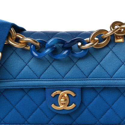 Chanel Caviar Quilted Small Sunset On The Sea Flap Blue 8 of 10