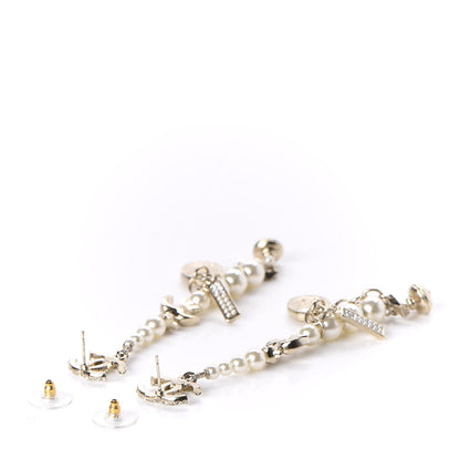 Chanel Pearl CC Drop Earrings Gold 3 of 5