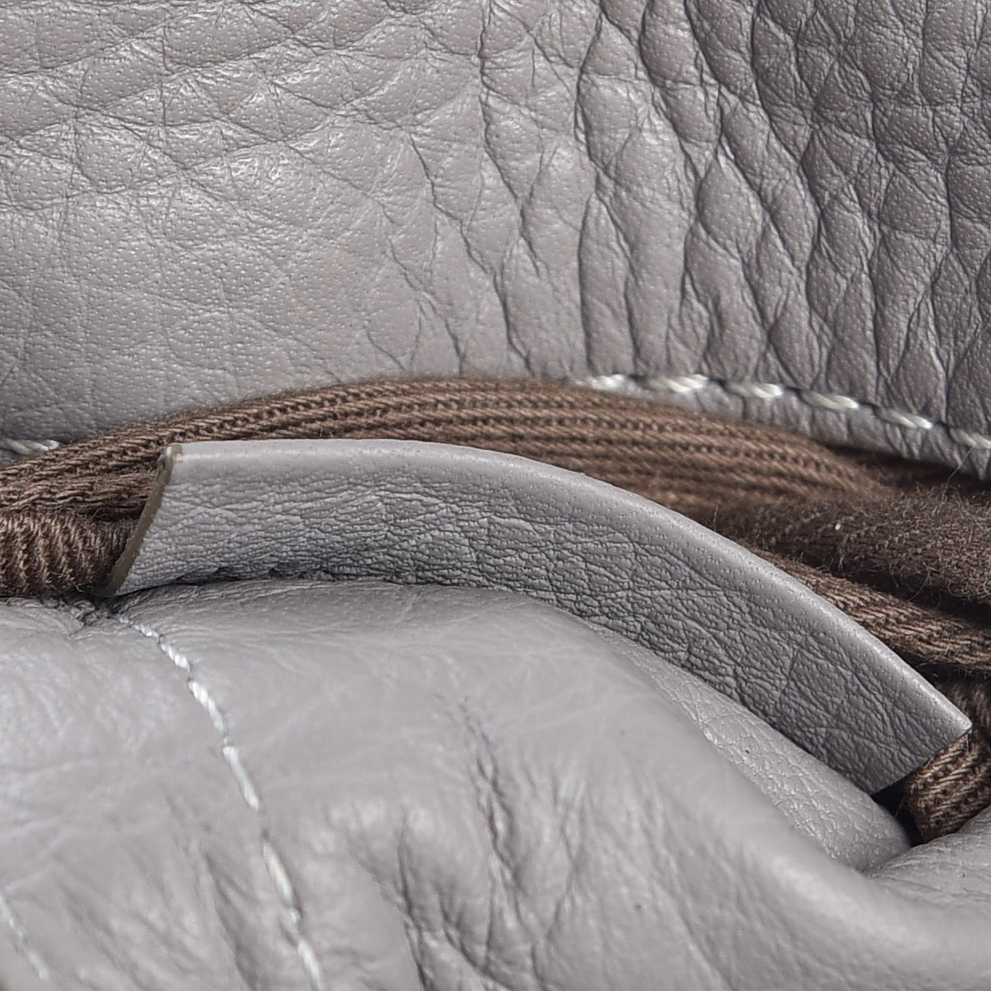 Calfskin Mini Marcie Round Crossbody Bag Cashmere Grey