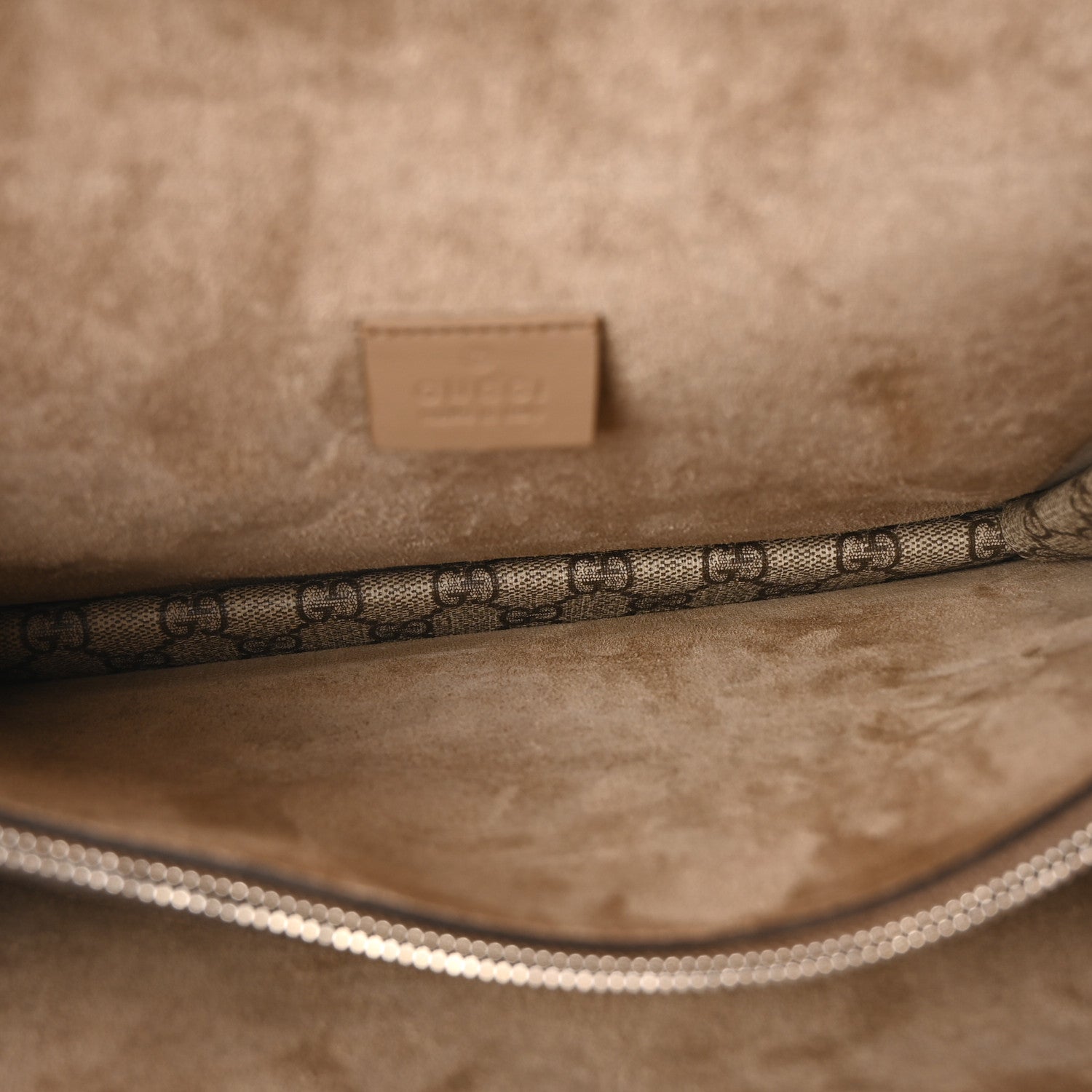 Gucci GG Supreme Monogram Embroidered Medium Dionysus Shoulder Bag Taupe 5 of 10