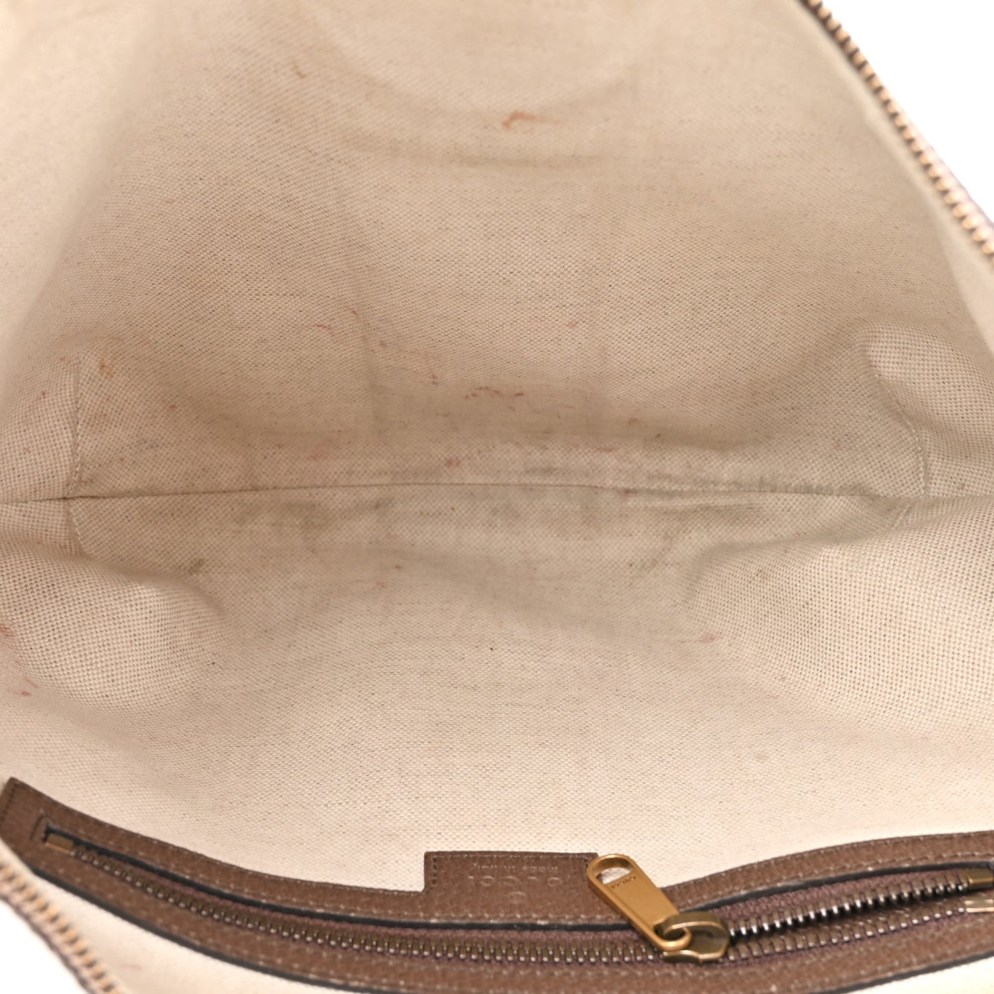 GG Supreme Monogram Web Small Ophidia Half Moon Hobo Brown