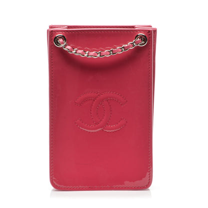 Chanel Patent Crossbody CC Phone Holder Dark Pink 1 of 7