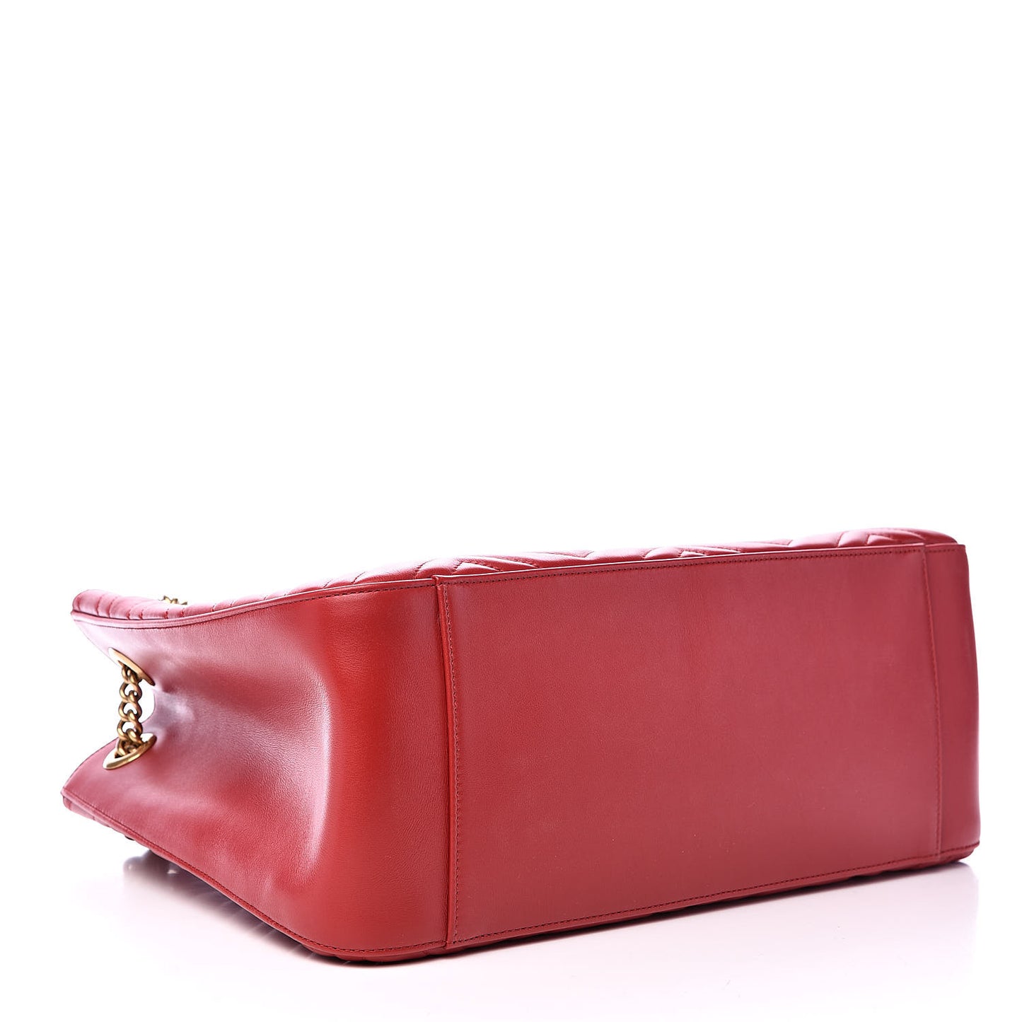 Calfskin Matelasse Medium GG Marmont Shoulder Tote Bag Hibiscus Red