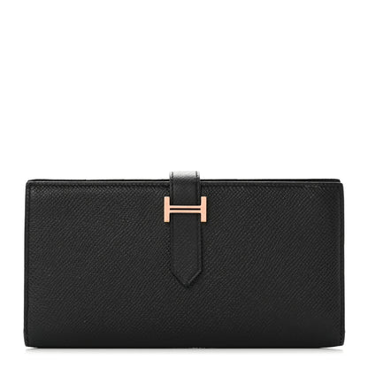 Hermes Epsom Bearn Gusset Wallet Black 1 of 9
