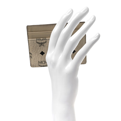 MCM Visetos Mini Card Case Beige 2 of 7