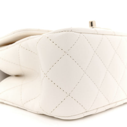 Chanel Lambskin Quilted Mini Crystal Top Handle Rectangular Flap White 9 of 10