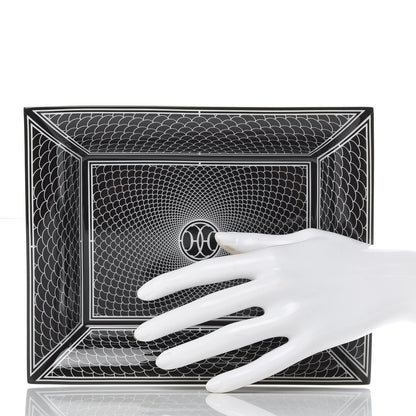 Hermes Porcelain H Deco Change Tray Black 2 of 7