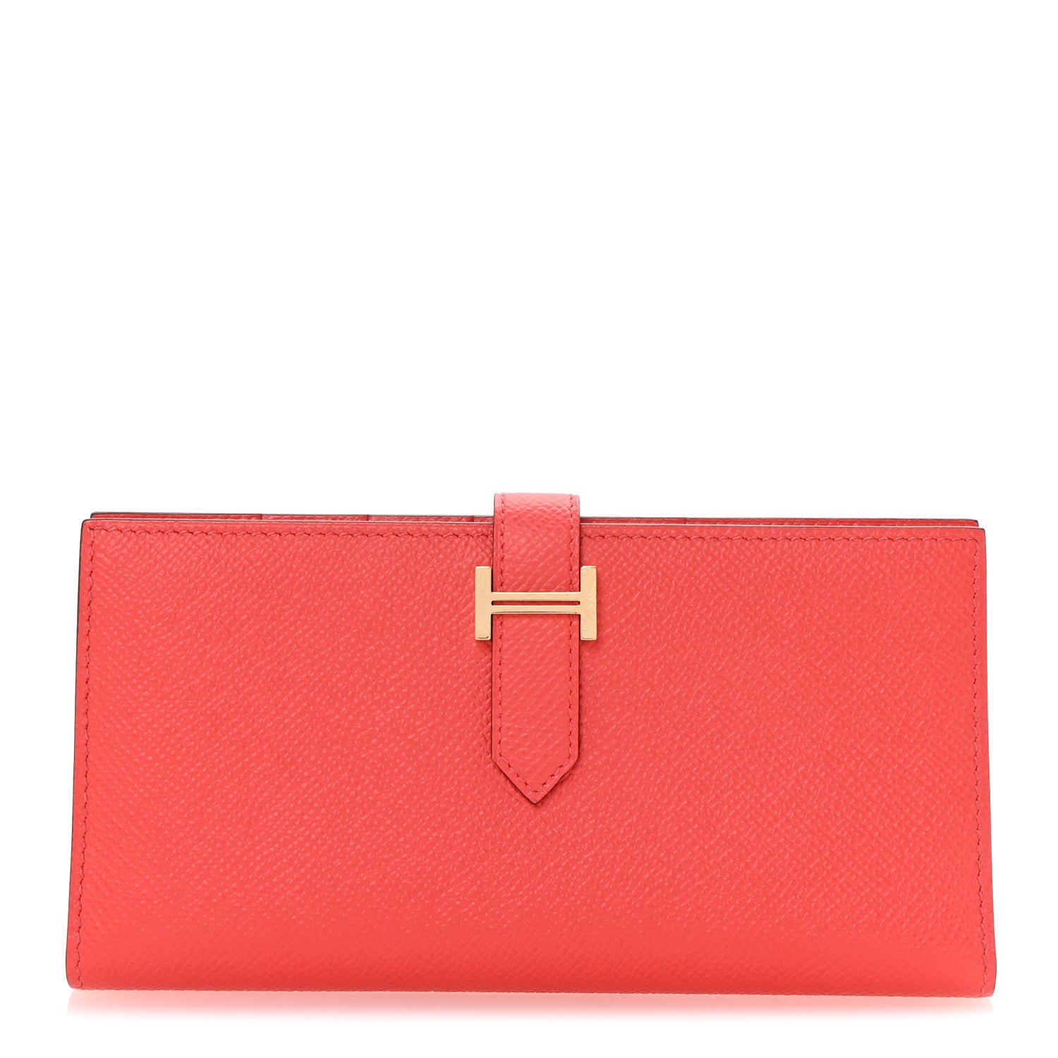 Hermes Epsom Bearn Gusset Wallet Flamingo 1 of 8