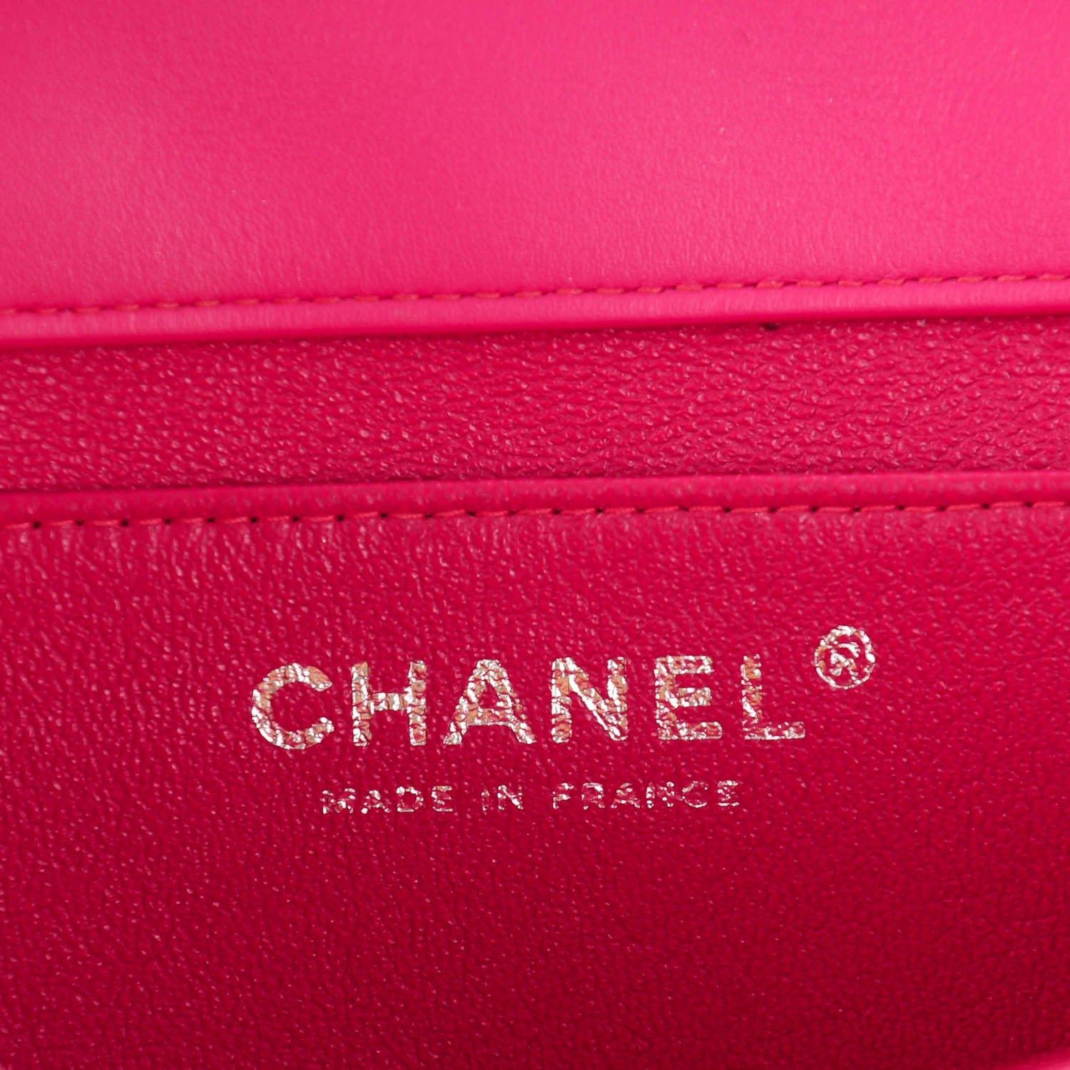 Chanel Patent Calfskin Quilted Clutch With Chain Flap Fuchsia 7 of 8