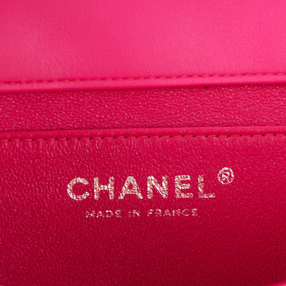 Chanel Patent Calfskin Quilted Clutch With Chain Flap Fuchsia 7 of 8