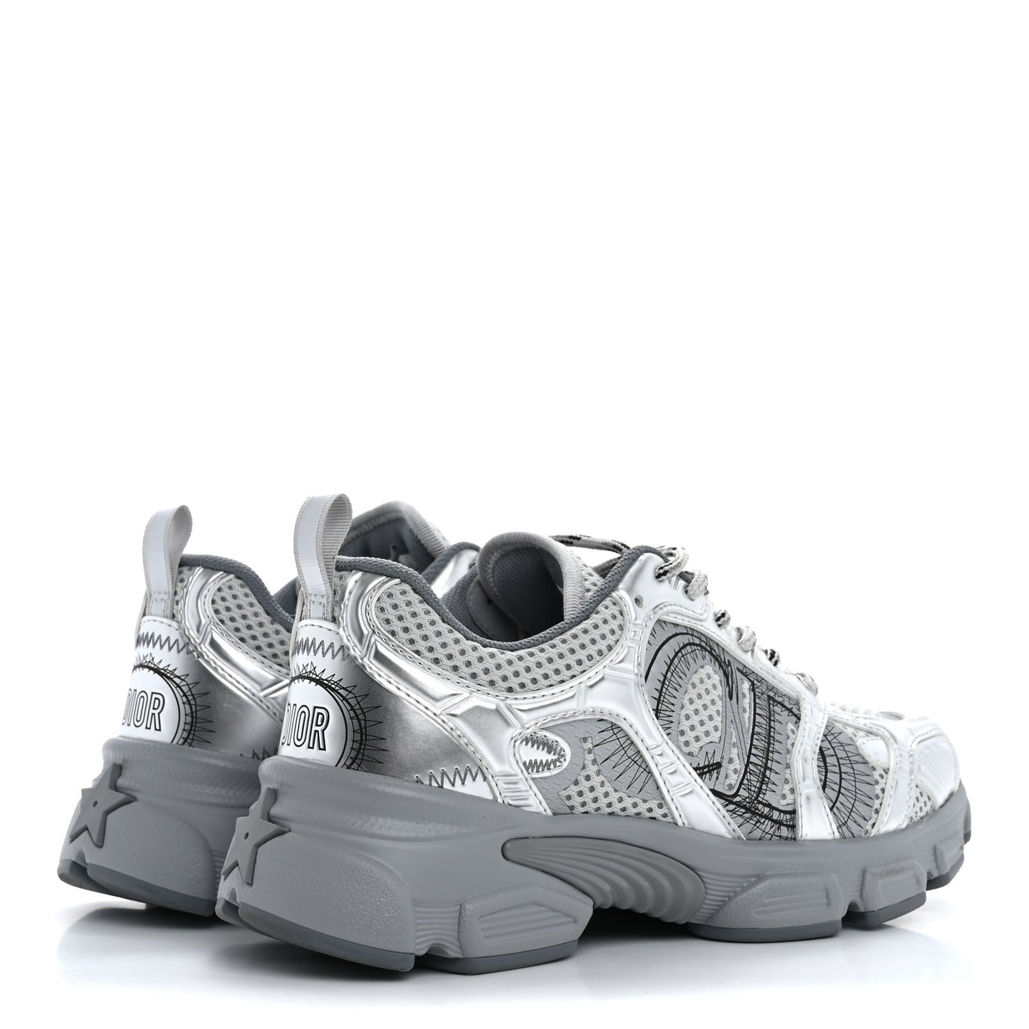 Technical Mesh Dior Chrono Sneakers 36.5 Silver