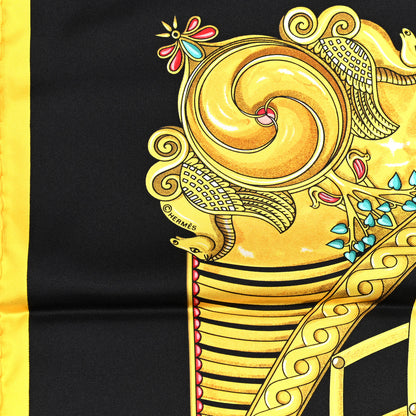Hermes Silk Monnaies Et Symboles De Parisii Scarf 90 4 of 5