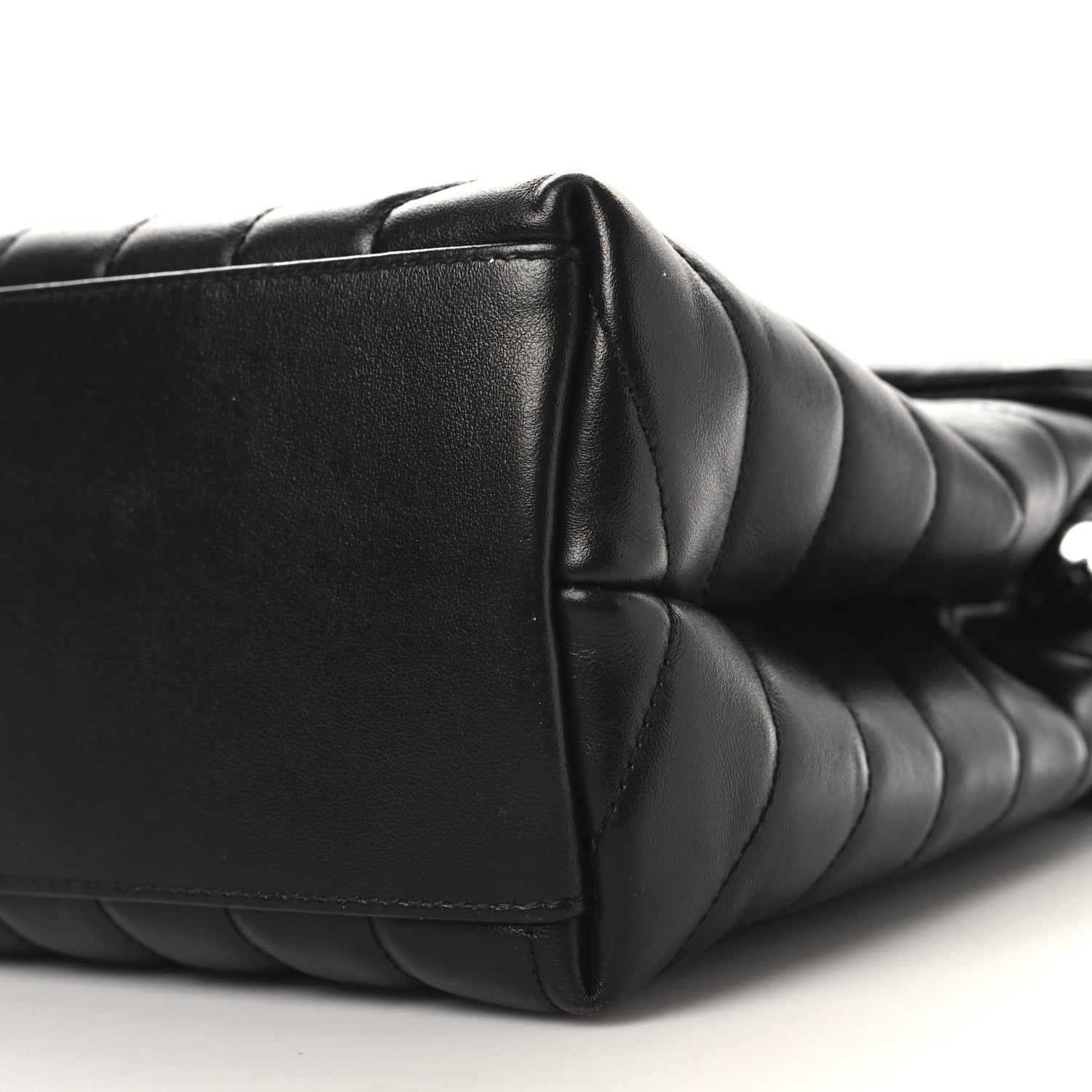 Saint Laurent Calfskin Y Quilted Monogram Monochrome Medium Loulou Chain Satchel Black 10 of 10
