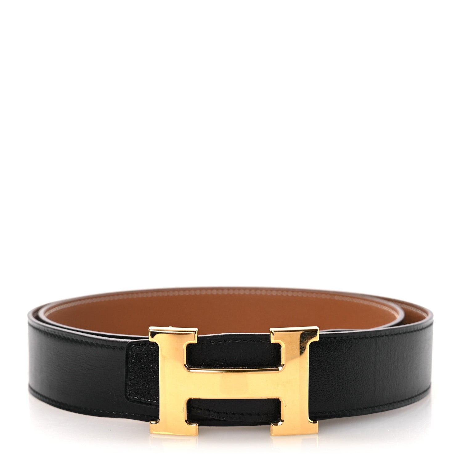 Hermes Box Togo 32mm H Belt 100 40 Black Gold 1 of 6