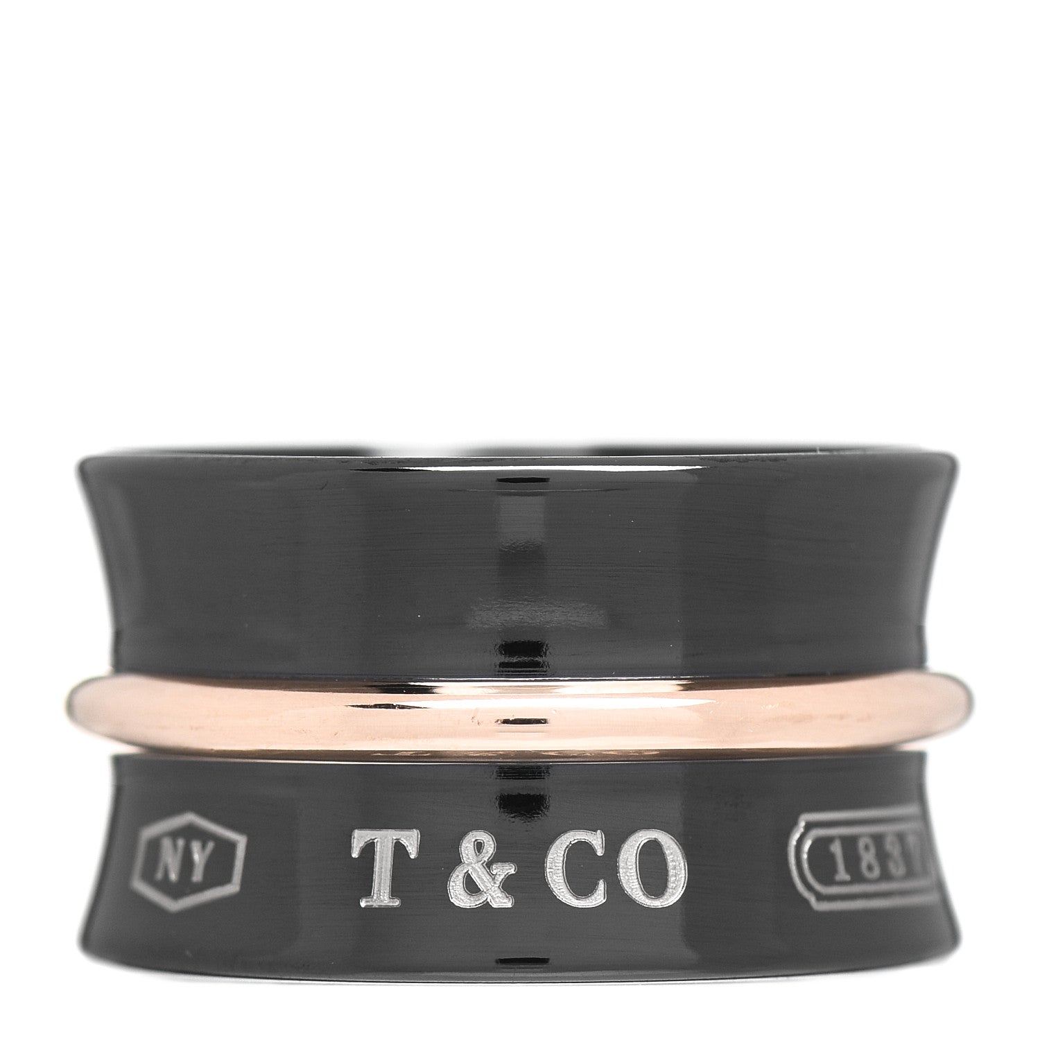 Tiffany Titanium Rubedo 1837 Wide Band Ring 54 6.75 1 of 4