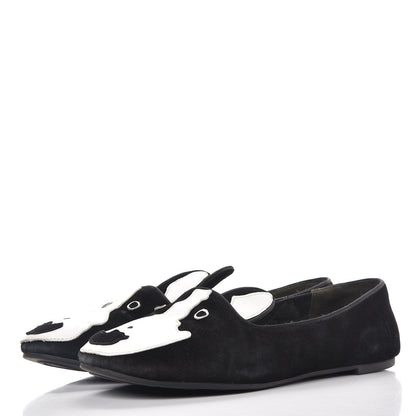 Marc Jacobs MARC By Suede Neville Dog Loafers 38.5 Black 4 of 17