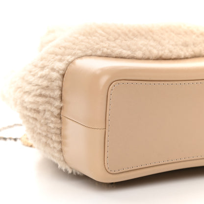 Chanel Shearling Small Gabrielle Backpack Dark Beige 9 of 10