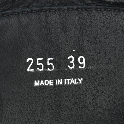 Prada Spazzolato Rois Nylon Metal Triangle Logo Monolith Pouch Pocket 55mm Boots 39 Black 7 of 7