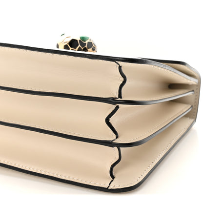 Bulgari Calfskin Serpenti Forever Top Handle White 10 of 10