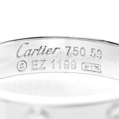 Cartier 18K White Gold 4mm LOVE Wedding Band Ring 59 8.75 4 of 5