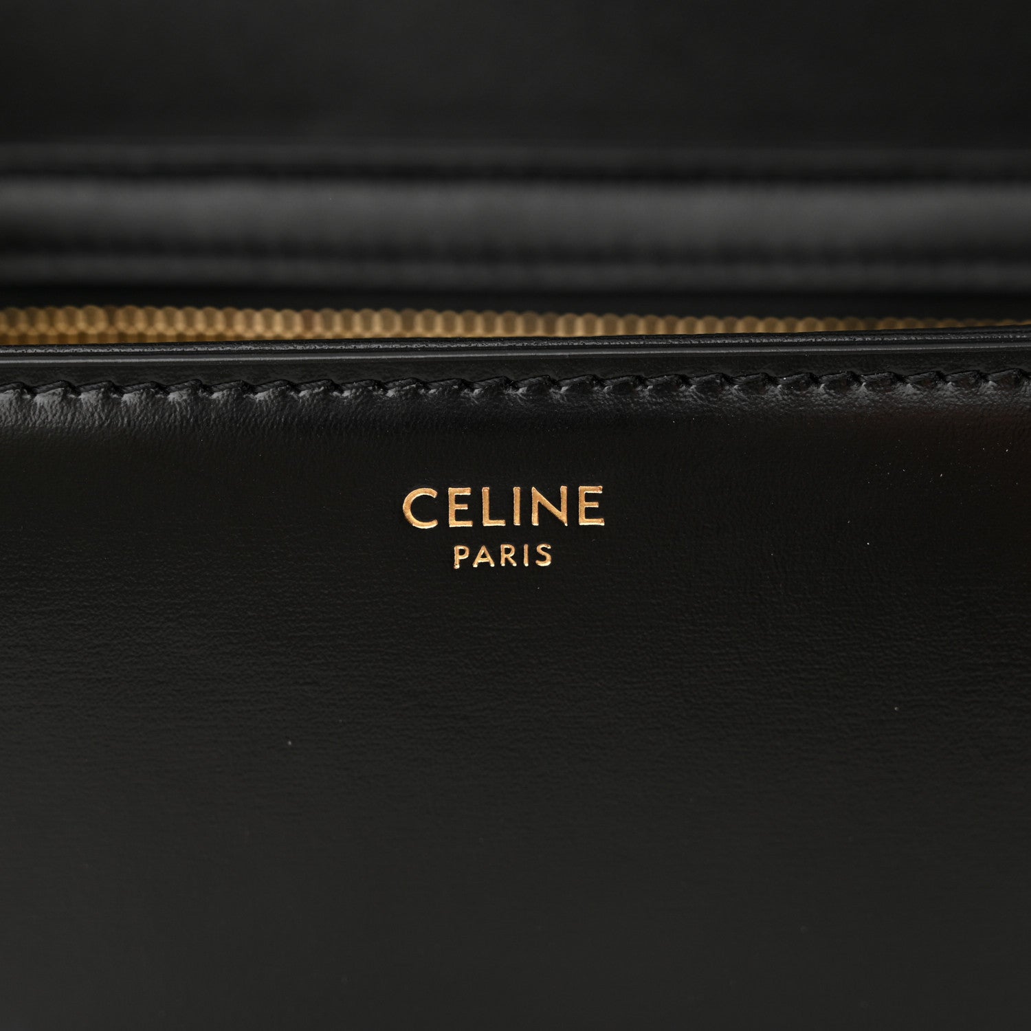 Celine Shiny Calfskin Teen Triomphe Black 6 of 10